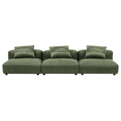 Solace Fern 3-Piece Modular Corduroy Upholstered Sofa - Ornate Home