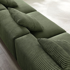 Solace Fern 3-Piece Modular Corduroy Upholstered Sofa - Ornate Home