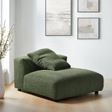 Solace Fern Modular Corduroy Upholstered Armless Chair - Ornate Home
