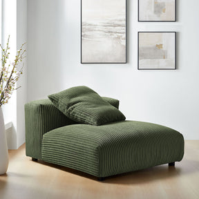 Solace Fern Modular Corduroy Upholstered Armless Chair - Ornate Home