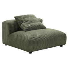 Solace Fern Modular Corduroy Upholstered Armless Chair - Ornate Home