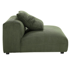 Solace Fern Modular Corduroy Upholstered Armless Chair - Ornate Home