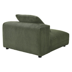 Solace Fern Modular Corduroy Upholstered Armless Chair - Ornate Home