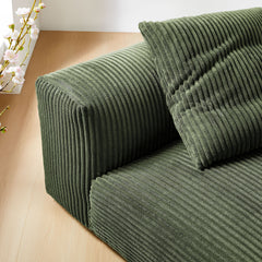 Solace Fern Modular Corduroy Upholstered Armless Chair - Ornate Home