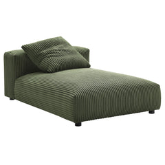 Solace Fern Modular Corduroy Upholstered Armless Chaise Lounge - Ornate Home