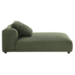 Solace Fern Modular Corduroy Upholstered Armless Chaise Lounge - Ornate Home