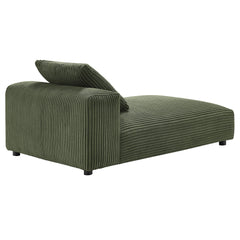 Solace Fern Modular Corduroy Upholstered Armless Chaise Lounge - Ornate Home