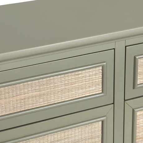 Solace Green/Brown Four-Door Sideboard - Ornate Home