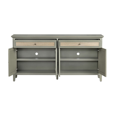 Solace Green/Brown Four-Door Sideboard - Ornate Home