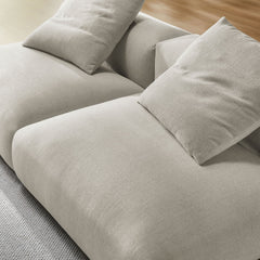 Solace Linen 2-Piece Modular Upholstered Fabric Sofa - Ornate Home