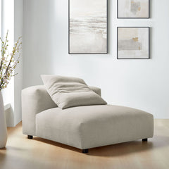 Solace Linen Modular Upholstered Fabric Armless Chair - Ornate Home