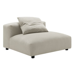 Solace Linen Modular Upholstered Fabric Armless Chair - Ornate Home