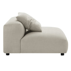 Solace Linen Modular Upholstered Fabric Armless Chair - Ornate Home