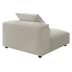Solace Linen Modular Upholstered Fabric Armless Chair - Ornate Home