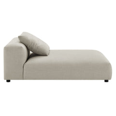 Solace Linen Modular Upholstered Fabric Armless Chaise Lounge - Ornate Home