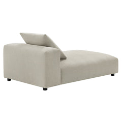 Solace Linen Modular Upholstered Fabric Armless Chaise Lounge - Ornate Home