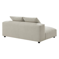 Solace Linen Modular Upholstered Fabric Armless Loveseat - Ornate Home