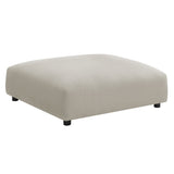 Solace Linen Modular Upholstered Fabric Ottoman - Ornate Home