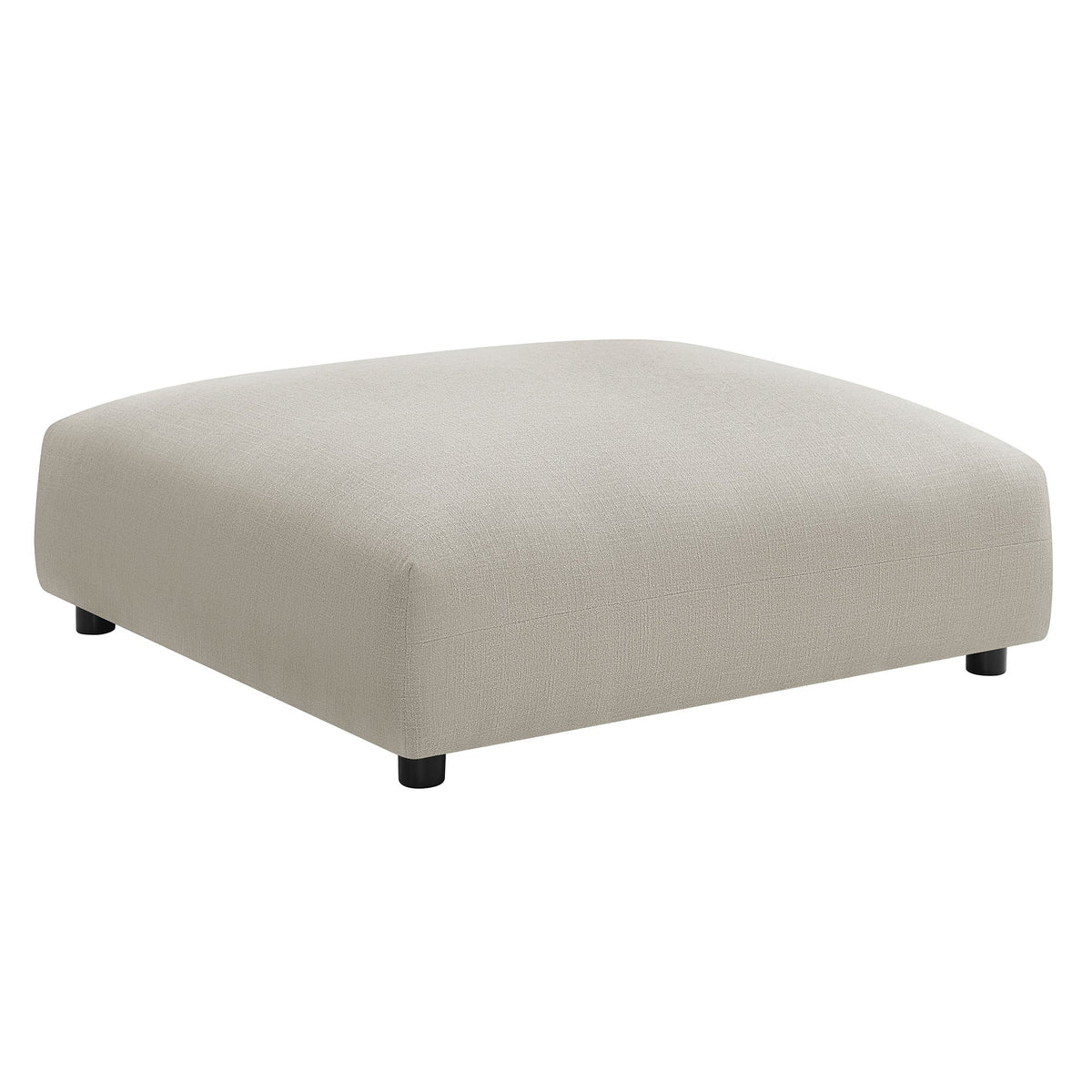 Solace Linen Modular Upholstered Fabric Ottoman - Ornate Home
