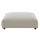 Solace Linen Modular Upholstered Fabric Ottoman - Ornate Home