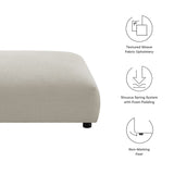 Solace Linen Modular Upholstered Fabric Ottoman - Ornate Home