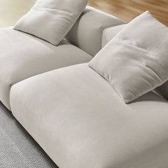Solace Salt 2-Piece Modular Upholstered Fabric Sofa - Ornate Home