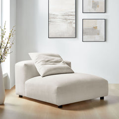 Solace Salt Modular Upholstered Fabric Armless Chair - Ornate Home