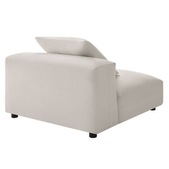 Solace Salt Modular Upholstered Fabric Armless Chair - Ornate Home