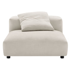 Solace Salt Modular Upholstered Fabric Armless Chair - Ornate Home