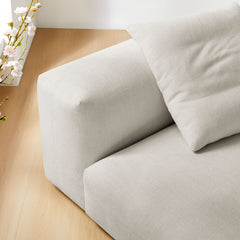 Solace Salt Modular Upholstered Fabric Armless Chair - Ornate Home