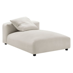 Solace Salt Modular Upholstered Fabric Armless Chaise Lounge - Ornate Home