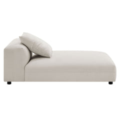 Solace Salt Modular Upholstered Fabric Armless Chaise Lounge - Ornate Home