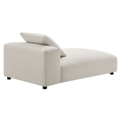 Solace Salt Modular Upholstered Fabric Armless Chaise Lounge - Ornate Home
