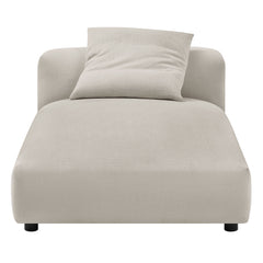 Solace Salt Modular Upholstered Fabric Armless Chaise Lounge - Ornate Home