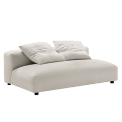Solace Salt Modular Upholstered Fabric Armless Loveseat - Ornate Home