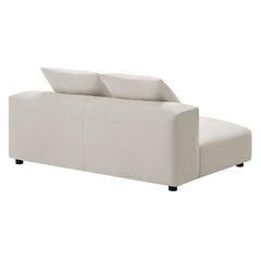 Solace Salt Modular Upholstered Fabric Armless Loveseat - Ornate Home