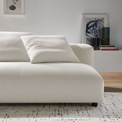 Solace Salt Modular Upholstered Fabric Armless Loveseat - Ornate Home