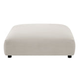 Solace Salt Modular Upholstered Fabric Ottoman - Ornate Home