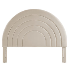 Solana Almond Arched Performance Velvet King Headboard - Ornate Home