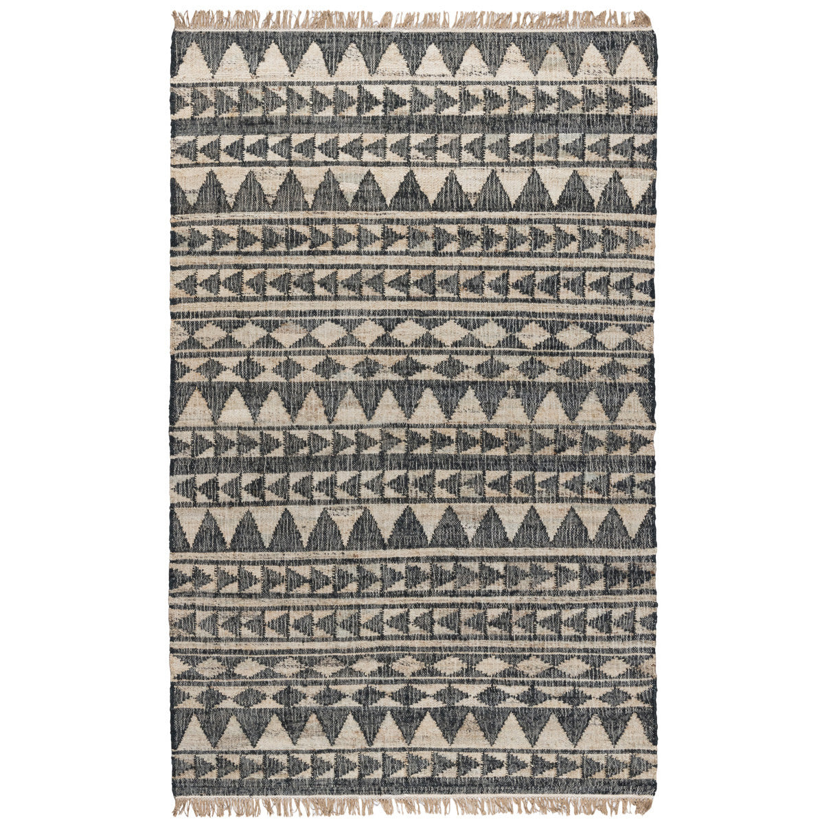 Solana Black Natural Distressed Rug - Ornate Home