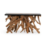 Solana Black Resin Rectangular Console Table