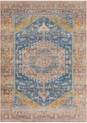 Solana Blue Medallion Area Carpet - Clearance - Ornate Home