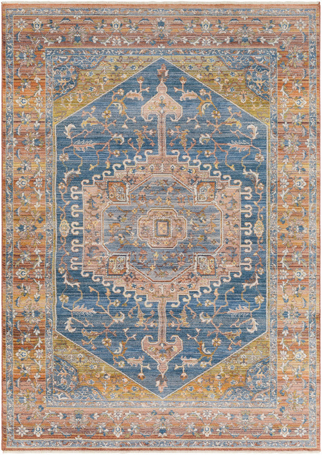 Solana Blue Medallion Area Carpet - Clearance - Ornate Home
