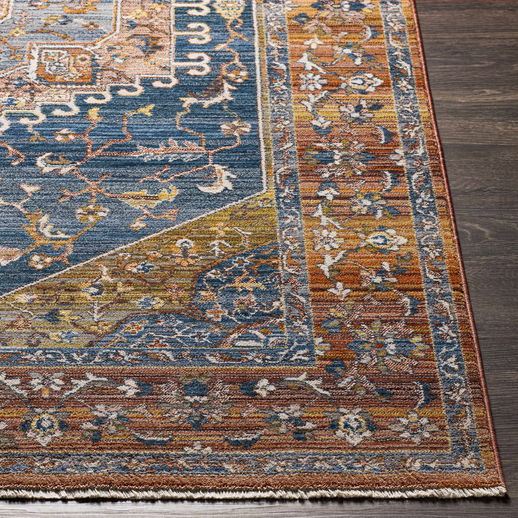 Solana Blue Medallion Area Carpet - Clearance - Ornate Home