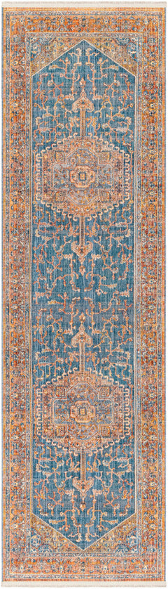 Solana Blue Medallion Area Carpet - Clearance - Ornate Home