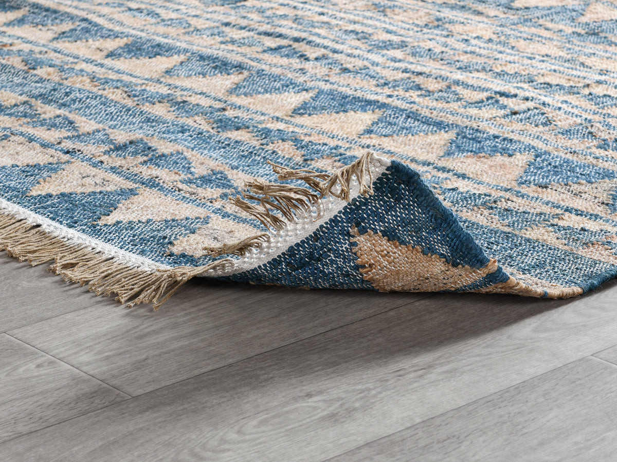 Solana Blue Natural Distressed Rug - Ornate Home