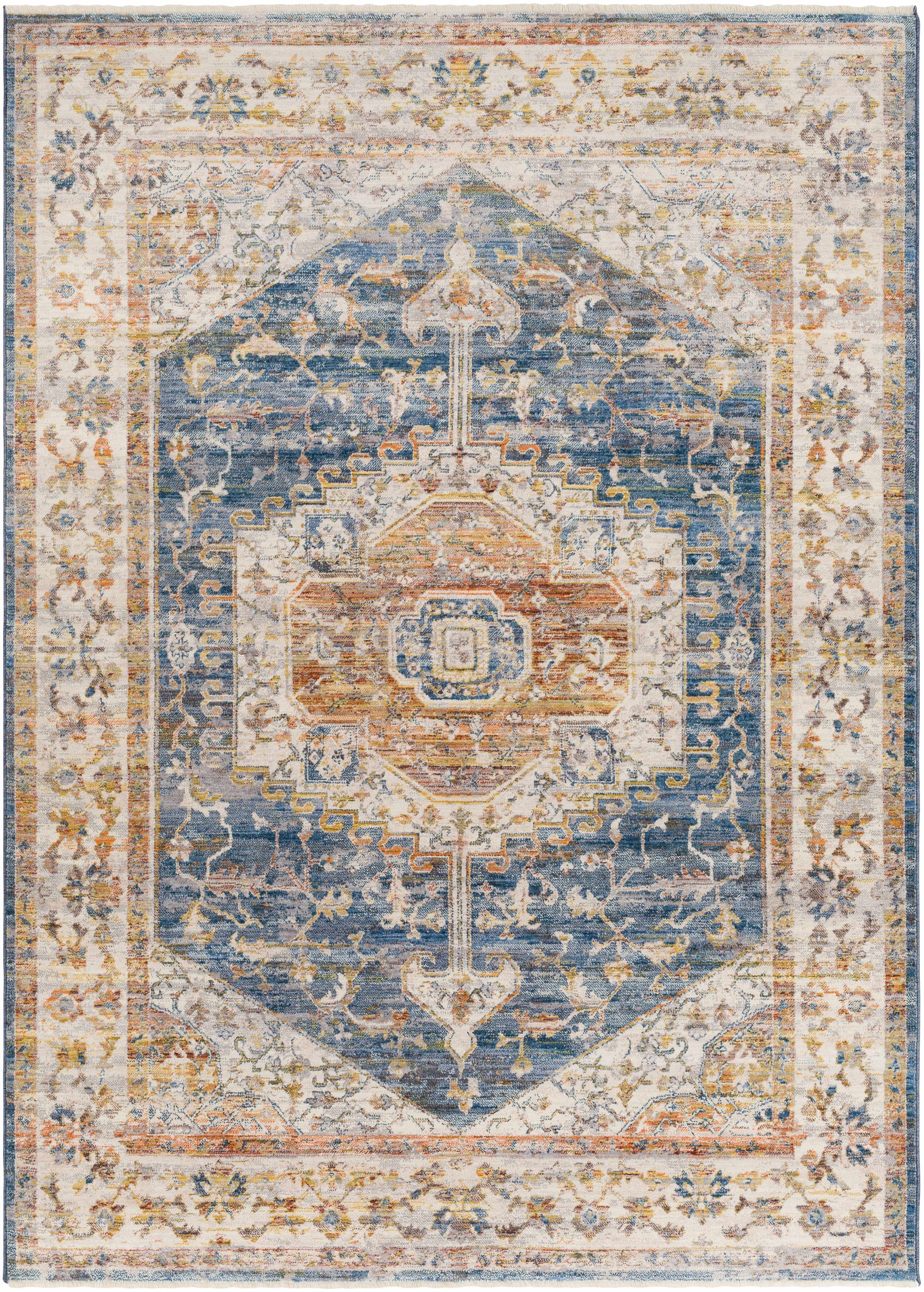 Solana Distressed Medallion Area Carpet - Clearance - Ornate Home