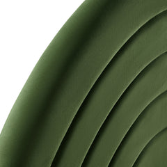 Solana Moss Green Arched Performance Velvet Full Headboard - Ornate Home
