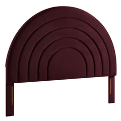 Solana Mulberry Arched Performance Velvet King Headboard - Ornate Home