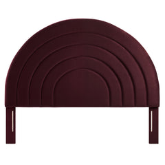 Solana Mulberry Arched Performance Velvet King Headboard - Ornate Home